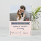 シンプル写真結婚式招待状 招待状 (スタンド正面)