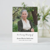 シンプル写真葬サンキューカード サンキューカード (スタンド正面)