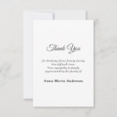 シンプル写真葬サンキューカード サンキューカード (裏面)