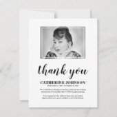 シンプル写真葬サンキューカード サンキューカード (正面)