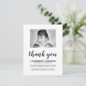 シンプル写真葬サンキューカード サンキューカード (スタンド正面)