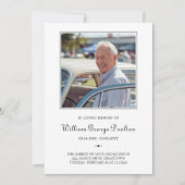 シンプル写真葬儀プログラム 招待状 (正面)