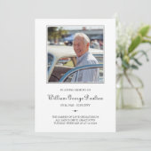 シンプル写真葬儀プログラム 招待状 (スタンド正面)