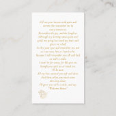 シンプル写真蝶の葬儀祈りの言葉 名刺 (裏面)