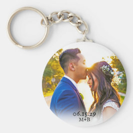 シンプル写真記念日バレンタインデーのプレゼント キーホルダー