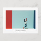 シンプル写真誕生のお知らせ 案内ポストカード (正面)