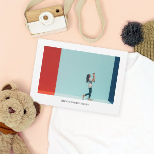 シンプル写真誕生のお知らせ 案内状