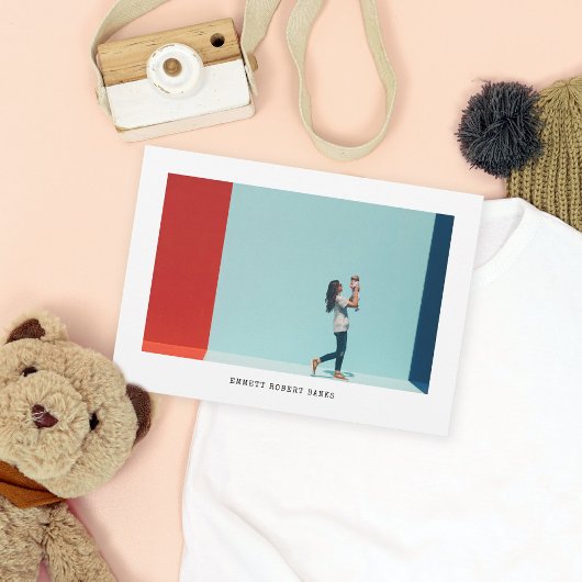 シンプル写真誕生のお知らせ 案内状