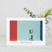 シンプル写真誕生のお知らせ 案内状 (スタンド正面)