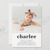 シンプル写真誕生日招待状 |フローラ 招待状 (正面)