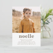 シンプル写真誕生日招待状 |フローラ 招待状 (スタンド正面)