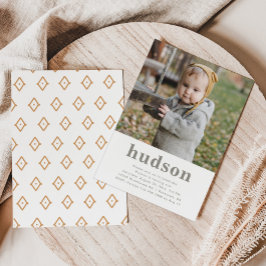 シンプル写真誕生日招待状 |ミニマリスト 招待状