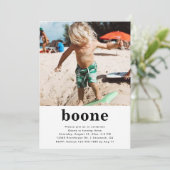 シンプル写真誕生日招待状 |絞り染め 招待状 (スタンド正面)