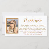 シンプル写真誕生日 サンキューカード (正面)