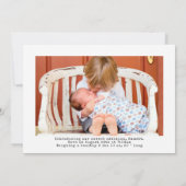 シンプル写真誕生 案内状 (裏面)