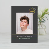 シンプル写真院箔招待状 箔招待状 (立ち正面)