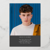 シンプル写真院箔招待状 箔招待状 (裏面)