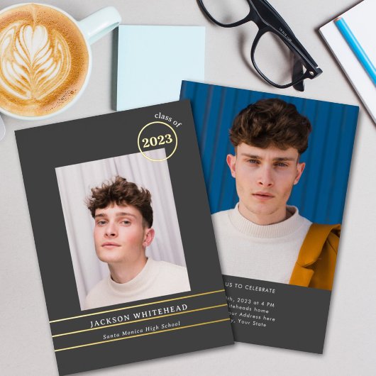 シンプル写真院箔招待状 箔招待状