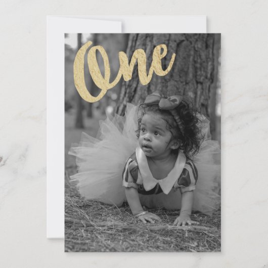 シンプル写真1 招待状 (正面)