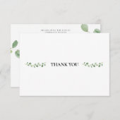 シンプル写真&緑の葬式 サンキューカード (正面/裏面)