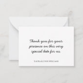 シンプル写真 – 誕生日-サンキューカード ノートカード (裏面)