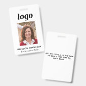 シンプル写真ID名タグ バッジ (表裏)