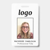 シンプル写真ID名タグ バッジ (正面)