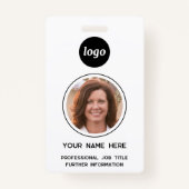 シンプル写真ID名タグ バッジ (正面)