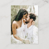 シンプル写真QRコードウェディングRSVP エンクロージャーカード (裏面)