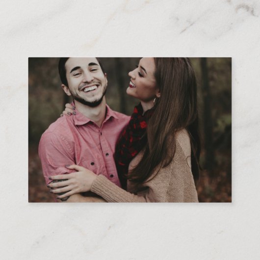 シンプル写真QRコード予算結婚式RSVPカード ノートカード (裏面)