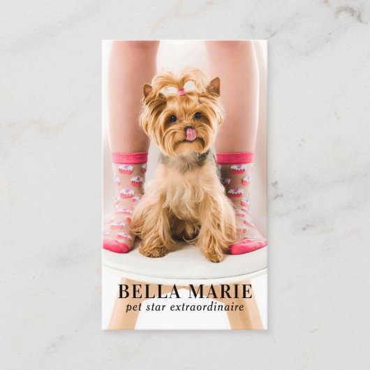 シンプル写真QRコーパーソナライズされたドソーシャルメディア 名刺 (正面)