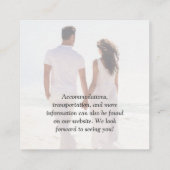 シンプル写真QRコー結婚ド エンクロージャーカード (裏面)