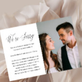 シンプル写結婚真の延期 案内状