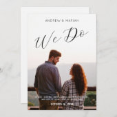 シンプル写結婚真ミニマル招待状 招待状 (正面/裏面)