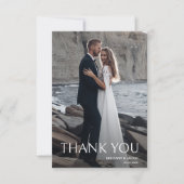 シンプル写結婚真 サンキューカード (正面)