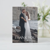 シンプル写結婚真 サンキューカード (スタンド正面)
