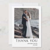 シンプル写結婚真 サンキューカード (正面)