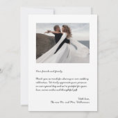 シンプル写結婚真 サンキューカード (裏面)