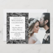 シンプル写結婚真 招待状 (正面)