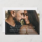 シンプル写結婚真 招待状 (正面)