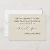 シンプル冬のハート結婚に感謝 サンキューカード (裏面)
