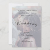 シンプル冬のフローラ結婚とフォト招待状 招待状 (正面)