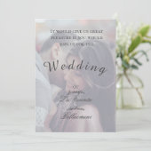 シンプル冬のフローラ結婚とフォト招待状 招待状 (スタンド正面)