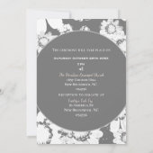 シンプル冬のフローラ結婚とフォト招待状 招待状 (裏面)