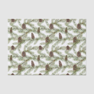 シンプル冬のモミのコーン水の色クリスマス 薄葉紙