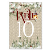 シンプル冬の結婚式披露宴テーブル#10 テーブルナンバー (裏面)