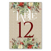 シンプル冬の結婚式披露宴テーブル#12 テーブルナンバー (裏面)