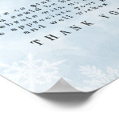 シンプル冬の雪片シャワーカード&ギフト ポスター (角)