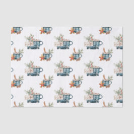 シンプル冬の青の審美的な水の色クリスマス 薄葉紙