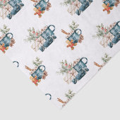 シンプル冬の青の審美的な水の色クリスマス 薄葉紙 (詳細)